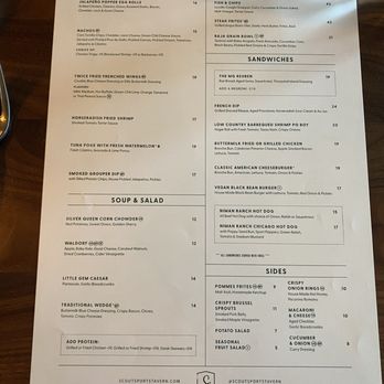 Scout Sports Tavern - Menu - Sports Bars Near Me - Watersound, Florida