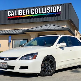 Caliber Collision - 2007 Honda Accord Hybrid in Pearl White. Front end repair. - Body Shops Near Me - Manteca, California Caliber Collision - 2007 Honda Accord Hybrid in Pearl White. Front end repair. - Body Shops Near Me - Manteca, California