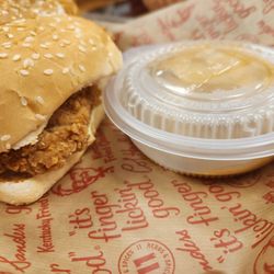 KFC - Chicken little and mashed potatoes. Not bad at all.