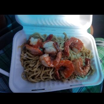 Blue Saigon - Garlic Noodles and Prawns with a delicious Candy sauce over it - Asian Fusion Near Me - Pittsburg, California Blue Saigon - Garlic Noodles and Prawns with a delicious Candy sauce over it - Asian Fusion Near Me - Pittsburg, California
