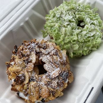 Pike Kitchen - Mochi Donuts (almond and matcha) - Korean Near Me - Rockville, Maryland Pike Kitchen - Mochi Donuts (almond and matcha) - Korean Near Me - Rockville, Maryland