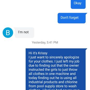 WashCycle Coin Laundry - This is one of the employees who got fired from wash and go she text me this information - Dry Cleaning Near Me - Hallandale Beach, Florida