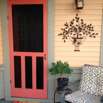 Five Star Painting of Bend - My front porch.  My house colors are peach and green with red entry doors. - Painters Near Me - Bend, Oregon
