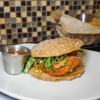 Xoco - Spicy Chicken Churro Sandwich - Mexican Near Me - Chicago, Illinois Xoco - Spicy Chicken Churro Sandwich - Mexican Near Me - Chicago, Illinois