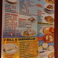 Chapala Mexican Grill - Menu