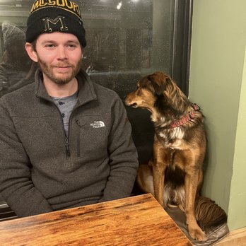 Camber Brewing - The bartenders dog in her spot! - Breweries Near Me - Fraser, Colorado