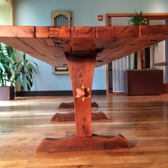 Private Dining Room Table Made From Reclaimed Oak Hemlock Legs
