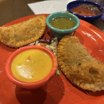 Blue Moon Mexican Café - Brisket empanadas served with warm tomatillo salsa and queso (keep on the side for the rest of your chips!) - Mexican Near Me - Wyckoff, New Jersey