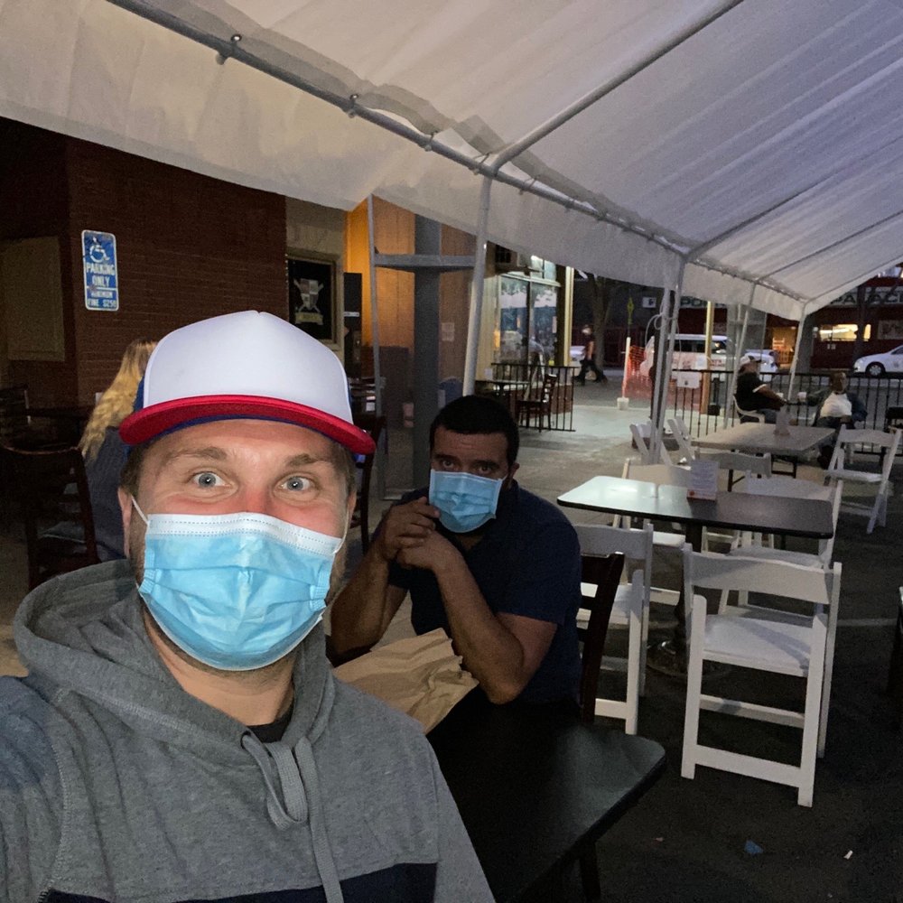 a man wearing a face mask a man wearing a face mask