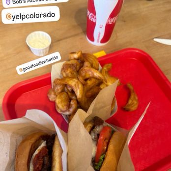 Bob's Atomic Burgers - Pizza burger Cheeseburger Twisty fries - Burgers Near Me - Golden, Colorado