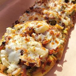 River Time Brewing - Three Rivers flatbread pizza. Our fave!