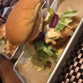 Mac & Walt's - Fried buttermilk chicken sandwich from "create your own" - Bars Near Me - Norton, Massachusetts Mac & Walt's - Fried buttermilk chicken sandwich from "create your own" - Bars Near Me - Norton, Massachusetts