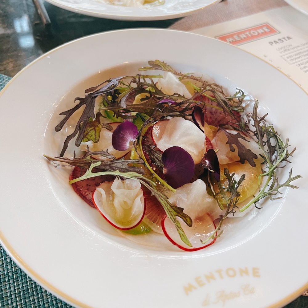 Mentone - Root Vegetable Carpaccio - Italian Near Me - Aptos, California Mentone - Root Vegetable Carpaccio - Italian Near Me - Aptos, California