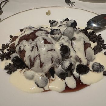 Don's Prime - Mousse. Extra sauce: cherries and vanilla crème. Chocolate chips. Served tableside. - Steakhouses Near Me - Las Vegas, Nevada Don's Prime - Mousse. Extra sauce: cherries and vanilla crème. Chocolate chips. Served tableside. - Steakhouses Near Me - Las Vegas, Nevada