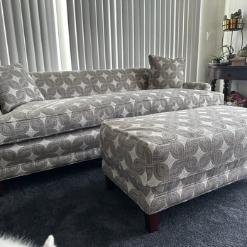 Ferrufino Interiors - Couch & ottoman - Shades & Blinds Near Me - Culver City, California