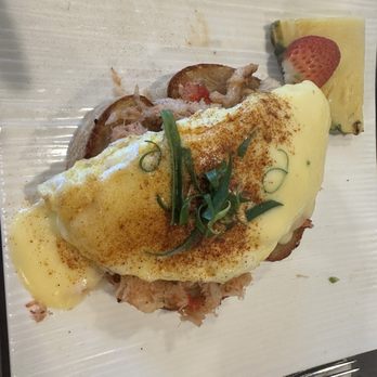 Moena Café - 3/16/2024 Crab Benedict (egg scrambled well done) - Cafes Near Me - Honolulu, Hawaii Moena Café - 3/16/2024 Crab Benedict (egg scrambled well done) - Cafes Near Me - Honolulu, Hawaii