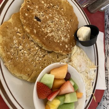 Doc Taylor's - Granola pancakes. Eggs and fruit. - Breakfast & Brunch Near Me - Virginia Beach, Virginia Doc Taylor's - Granola pancakes. Eggs and fruit. - Breakfast & Brunch Near Me - Virginia Beach, Virginia