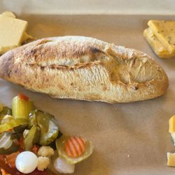 Loco Lion - Ploughman's lunch.... plate of British cheeses, crusty bread, pickled veggies. Nice shareable!