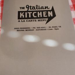 Menu cover Menu cover