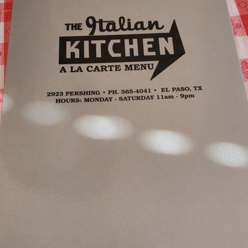 The Italian Kitchen - Menu cover - Salad Near Me - El Paso, Texas The Italian Kitchen - Menu cover - Salad Near Me - El Paso, Texas