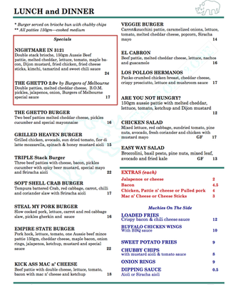 Menu photo 2 Three One 2 One Richmond, VIC Menu photo 2 Three One 2 One Richmond, VIC