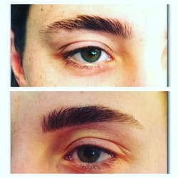 A naturally groomed eyebrow