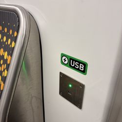 Wilshire / Normandie Purple Line Station - USB port on a train