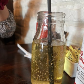 Delphi Brunch Cafe - a drink in a jar with a straw - Breakfast & Brunch Near Me - Langley, British Columbia