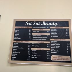 Sri Sai Beauty  - Prices for services 8/2026