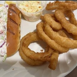 Lobster roll w onion rings Lobster roll w onion rings
