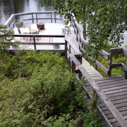 Escape For Two - Our view from the Moose Cabin...out onto our own, private deck on the water!