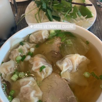 Oasis Vietnamese Cuisine - 18. Wonton Egg Noodle Soup - Vietnamese Near Me - Pacifica, California Oasis Vietnamese Cuisine - 18. Wonton Egg Noodle Soup - Vietnamese Near Me - Pacifica, California