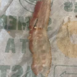 Uncooked microwave bacon when I asked for extra crisp bacon