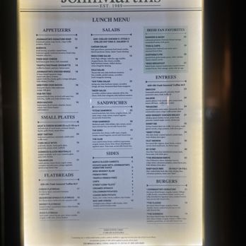 John Martin's - Menu - Irish Near Me - Miami, Florida