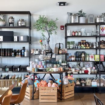 Calivines Winery and Olive Mill - The gift store shelves have plenty of goodies. - Olive Oil Near Me - Lodi, California