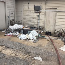 this is as you enter to pickup rental items...the manager is trying, but the place is a shambles! the owners need to maintain & clean up.