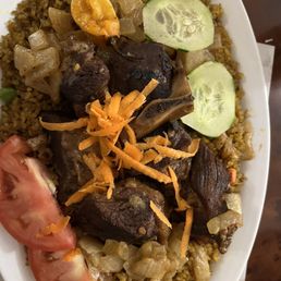 Tiebu Yapp (Jollof rice with lamb) (Thiebou Yapp)