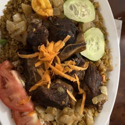 Chez Maty Et Sokhna - Tiebu Yapp (Jollof rice with lamb) (Thiebou Yapp)