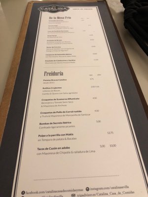 Menu photo 4 Catalina Seville, SE