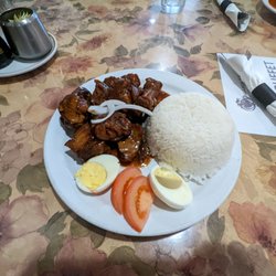 Palabok House - Combination Plate with Pork Adobo