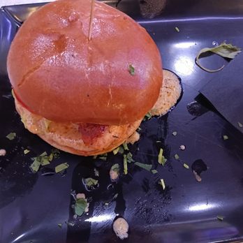 Fin & Feathers Restaurant - Salmon Burger. - Seafood Near Me - Las Vegas, Nevada