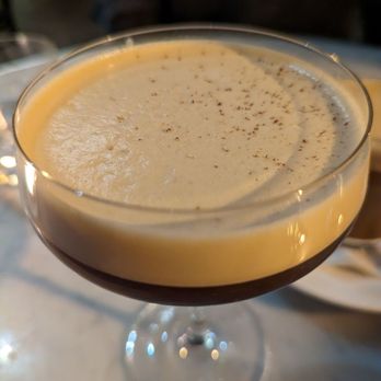 Maison Selby - Café Dacquoise (espresso, hazelnut, cinnamon, nutmeg, chocolate bitters, syrup, brandy, whisky) - French Near Me - Toronto, Ontario Maison Selby - Café Dacquoise (espresso, hazelnut, cinnamon, nutmeg, chocolate bitters, syrup, brandy, whisky) - French Near Me - Toronto, Ontario