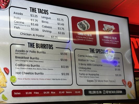 Menu photo 1 The Taco Station Tustin, CA