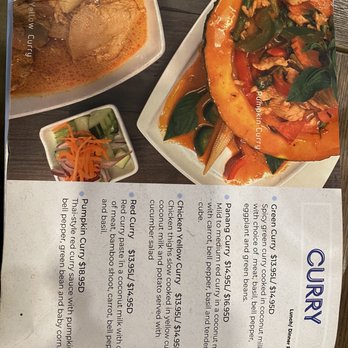 Andaman Thai - Curry Menu (as of October 2024) - Thai Near Me - Walnut Creek, California