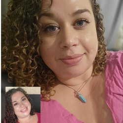Curly Hair Pro - Medium brown to blonde balayage on her gorgeous tight curls