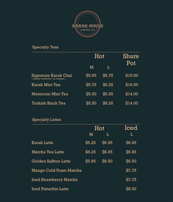Menu photo 4 Karak House Coffee Corona, CA