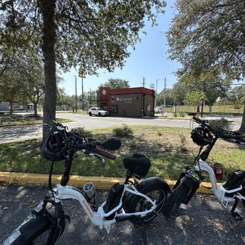 Ellianos Coffee - two bikes parked in a parking lot - Coffee & Tea Near Me - Jacksonville, Florida Ellianos Coffee - two bikes parked in a parking lot - Coffee & Tea Near Me - Jacksonville, Florida