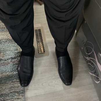 Pressed For Time Cleaners - I have never seen a cup not touch the shoe. Nice job you're an inch and a half short for the break in the pants leg. - Shoe Repair Near Me - Mesa, Arizona
