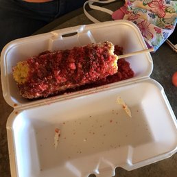Elote with hot Cheetos Elote with hot Cheetos
