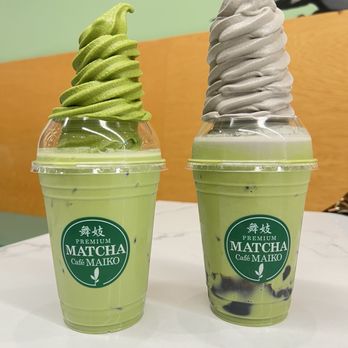 Matcha Cafe Maiko - Matcha latte float (matcha ice cream left, sesame ice cream right) - Ice Cream & Frozen Yogurt Near Me - Monterey Park, California Matcha Cafe Maiko - Matcha latte float (matcha ice cream left, sesame ice cream right) - Ice Cream & Frozen Yogurt Near Me - Monterey Park, California